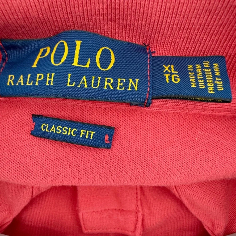 Polo Ralph Lauren Mens XL Classic Fit Coral Red Polo Shirt